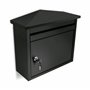 Relaxdays 10018514 Boîte aux lettres murale en fer noir 41 x 37 x 16 résistant aux intempéries