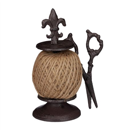 Relaxdays Bobine de Ficelle avec Ciseaux