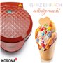Korona 41005 Gaufrier Bubble | Gaufrier Party | Gaufres glacées | 1000 Watt | Diamètre des gaufres 18 cm | Réglage automatique d