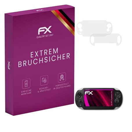 atFoliX Protection Écran Film de verre en plastique compatible avec Sony PlayStation Vita Verre film protecteur