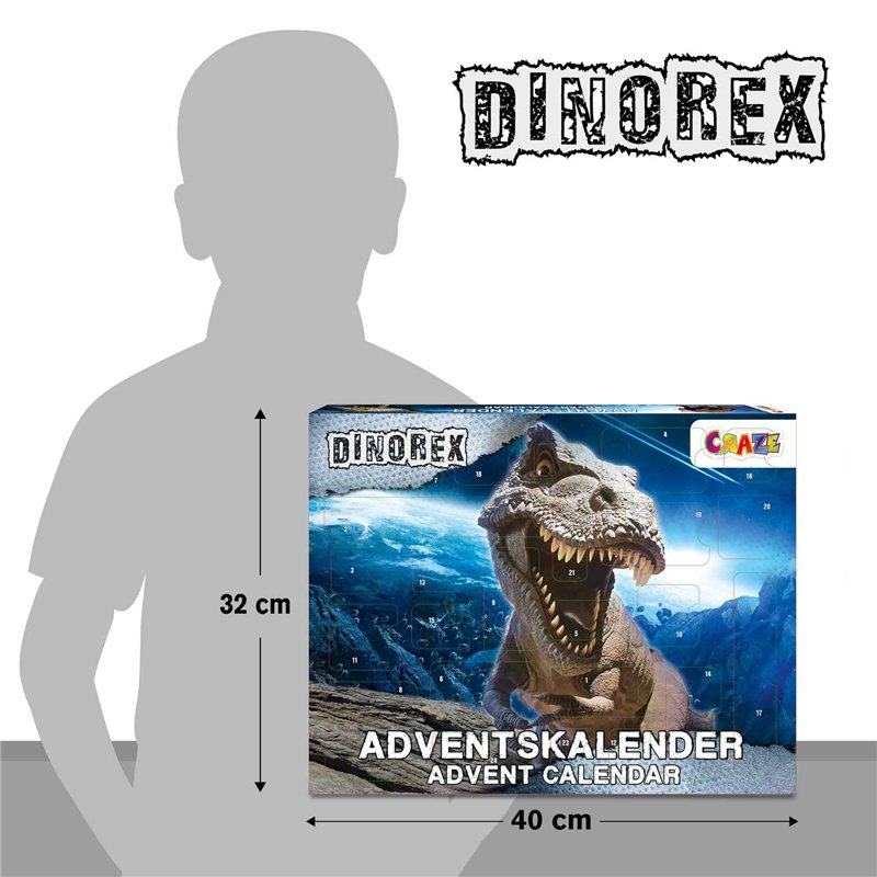 Image secondaire de CRAZE DINOREX Calendrier de l'Avent Jouet Dinosaure, Calendrier de l'avent enfant avec Figurine de Dinosaures et accessoires