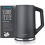arendo - Bouilloire Électrique en Acier Inoxydable - Ebullition Rapide - Sélection de la Température 40° à 100 ° - ou 4 Températ
