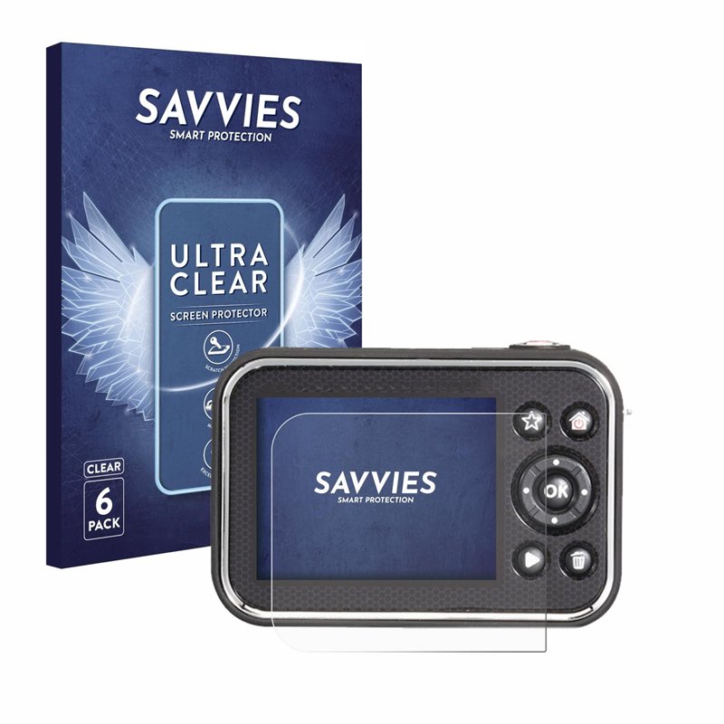 savvies Protection Ecran pour Vtech Kidizoom Video Studio HD (6 Pièces) - Film Protection Ultra Clair