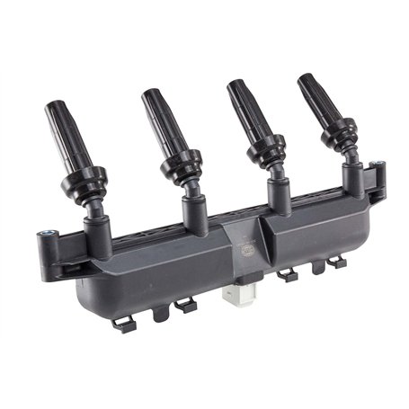 HELLA 5DA 193 175-441 Bobine d'allumage - 12V - 4pôle - Bloc bobine - vissé