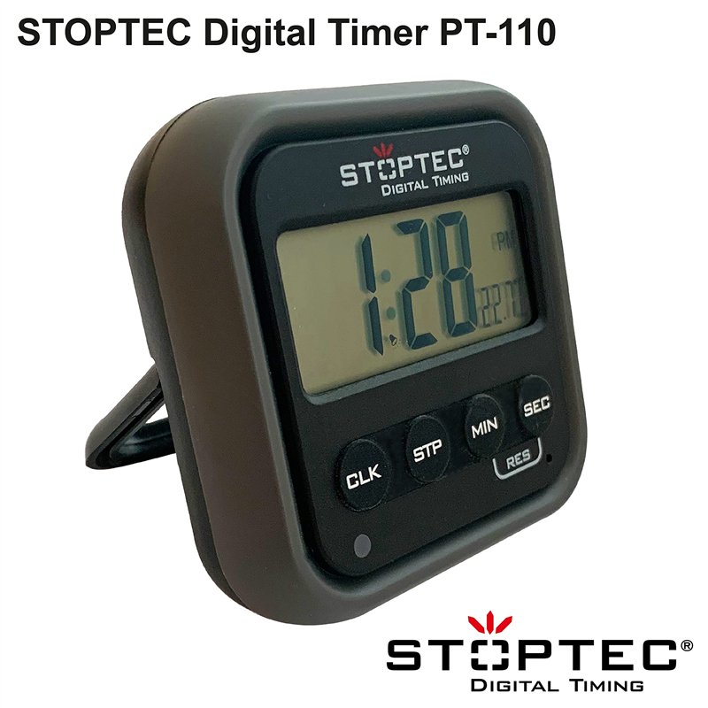 Image secondaire de STOPTEC Minuteur numérique PT-110 - Compte à rebours - Chronomètre - Heure et alarme - Température - Sport et loisirs - Silencie