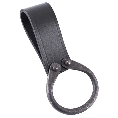 Battle-Merchant Porte-Ceinture Simple Hache en Cuir avec Anneau forgé