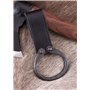 Battle-Merchant Porte-Ceinture Simple Hache en Cuir avec Anneau forgé, étui médiéval haches Porte-Hache GN (Noir)