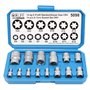 CCLIFE 14 pièces Coffret douilles torx femelle 1/4" 3/8" 1/2", Douille torx profilés E E4-E24