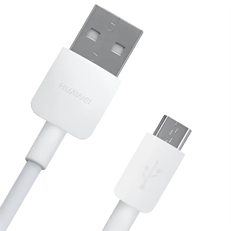 Image secondaire de Huawei Câble de données / câble de charge - Micro USB - Gris/blanc - Compatible avec les téléphones portables Huawei avec port m