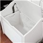 SoBuy FSR40-W Panier à Linge avec Sac Amovible Armoire de Salle de Bain Banc de Rangement