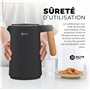 BALTER Bouilloire électrique, en acier inoxydable avec réglage de température, 45 °C - 100 °C, double paroi, sans BPA, garde la