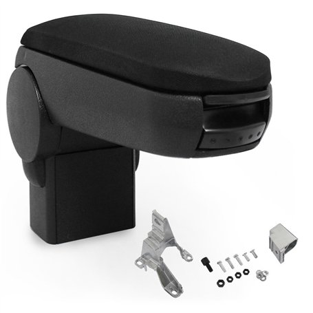 pro.tec Accoudoir Central - avec Compartiment - rembourré - Textile - Noir