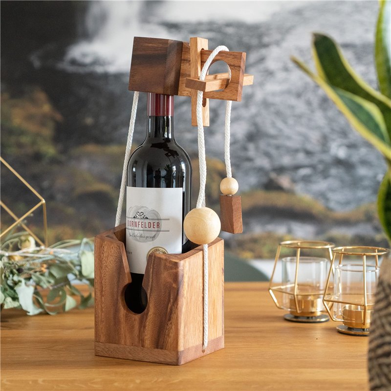 Image secondaire de LOGOPLAY Coffre-Fort pour Bouteilles - Puzzle à Cordes - Jeu de réflexion - Jeu d'énigmes - Jeu de Patience - Jeu de logique en 