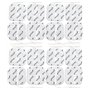 16 électrodes TENS EMS 5x5 cm – électrodes adhésives réutilisables pour appareils TENS/EMS – connecteur 2 mm – excellente conduc