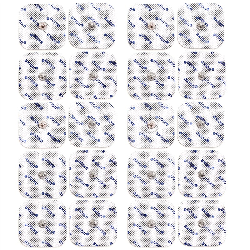 Lot de 20 électrodes 5x5 cm axion | Compatible avec les appareils Beurer et Sanitas | Kit de remplacement réutilisable pour votre bien-être