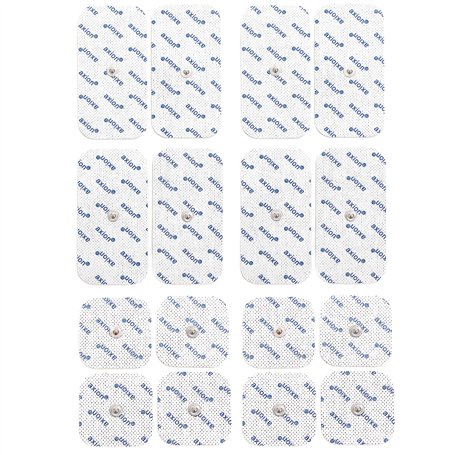 16 électrodes mixtes axion | Compatible avec les appareils Beurer et Sanitas | Electrostimulateur TENS et EMS avec connexion par