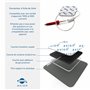 Lot de 20 électrodes carrées 5x5 cm axion | Electrostimulateur TENS EMS avec connexion filaire de 2 mm | Patchs adhésifs