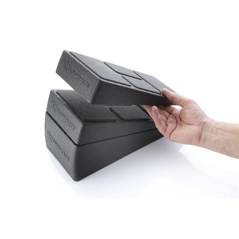 Image secondaire de BODYMATE Lot de 3 Planches d'étirement Mollets, Cales Protection Genoux, Planches mobilisation pour étirement Jambes Mollets, Sl