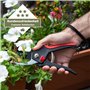 PRETEX sécateur de jardin avec levier de sécurité en deux étapes, lame de coupe avec revêtement antiadhésif | cisailles, ciseaux