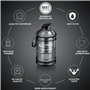 IronMaxx Water Gallon - Grau 2200ml | BPA et DEHP gratuits | Bouteille étanche avec échelle de mesure | Plusieurs couleurs dispo