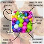 EKNA Lot de 200 balles de Jeu de 5,5 cm de diamètre – Différentes Couleurs au Choix pour Piscine à balles – Balles en Plastique