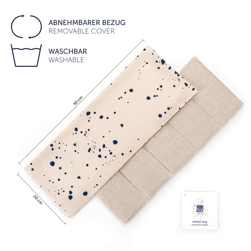 Image secondaire de Blumtal XXL Coussin Chauffant Micro Onde au graines de blé 50x20cm - Alternative au bouillotte Noyau de Cerise - Nuque et épaule