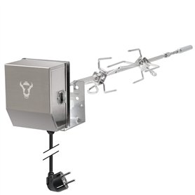 BBQ-Toro Set de tournebroche en acier inoxydable | Pour barbecue à gaz Weber Spirit II | Avec 2 piques à viande