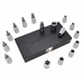 Haskyy Professional 16 pièces Jeu de douilles Torx d'embouts I Jeu d'écrous I T30-T70 55mm de long I E10-E20 39mm de long