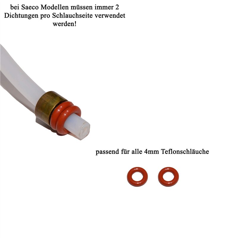 Image secondaire de SW-K Lot de 10 joints pour tuyau d'arrosage 4 mm Convient pour Saeco Philips Siemens Bosch Krups Spider Gaggia Miele Solis König