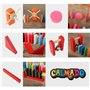 Calmado - 450pcs Pierres Domino/Dominos en Bois Domino Grand Edition Ensemble + Sac + Livret + Accessoires