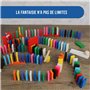 Calmado - 450pcs Pierres Domino/Dominos en Bois Domino Grand Edition Ensemble + Sac + Livret + Accessoires