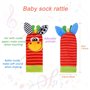 Bébé Poignet et Chaussettes Hochet Animaux Ensemble Jouets et Cadeau de Développement Sensoriel et Eveil pour Infantino Nouveau-