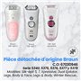 Anakel Home Tête d'épilation de Rechange 67030946 Compatible avec Braun Silkepil 7 Xpressive Pro et Compatible avec Braun Silk E