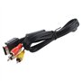 SODIAL(R) 1.5M Cable Audio video AV RCA Pour Sony PS2 + PS3 Playstation Sony TV
