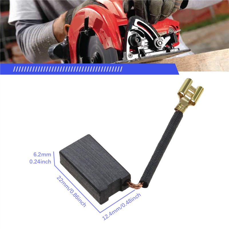 Image secondaire de 4pcs Balais de Charbon Compatibles pour MACALLISTER COD251LSM MMS255SL Scie à Onglet Perceuse à Percussion Hilti Te 22, 22x12.4x