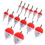 OriGlam Lot de 14 flotteurs de pêche en Mousse Rigide à Clipser - Rouge et Blanc - pour Crappie, panfish doré