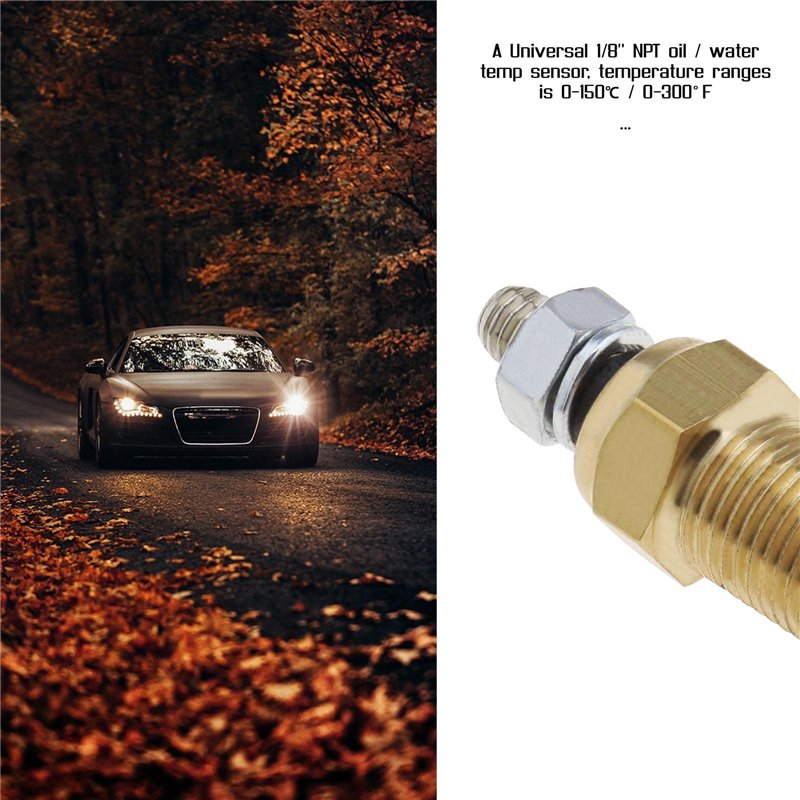 Image secondaire de eMagTech Capteur 1/8 NPT Huile Eau Température Unité Émetteur jauge électrique 0 °C ~ 150 °C en Métal