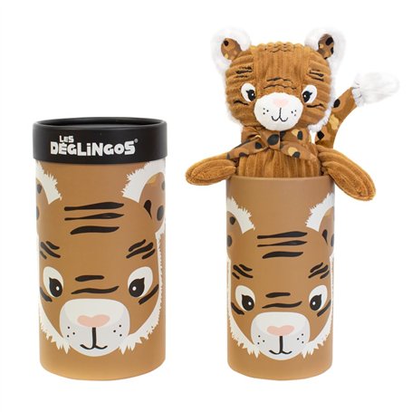 Les Déglingos Doudou Bébé Garçon (Speculos le Tigre) - Grande Peluche Tigre - Grand Simply - Ultra Doux - Dès la Naissance - Gar