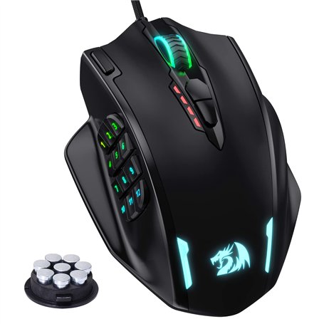 Redragon M908 Impact RGB LED MMO Mouse avec Boutons latéraux Souris de Jeu Filaire Laser avec 12