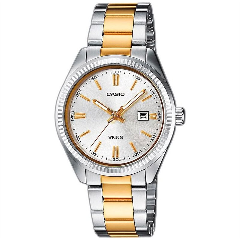 Casio Femmes Analogique Quartz Montre avec Bracelet en Acier Inoxydable LTP-1302PSG-7AVEF