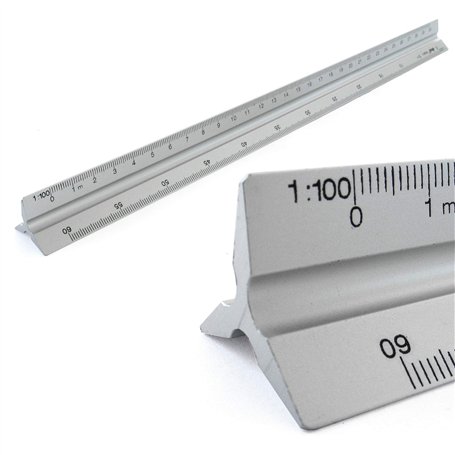 Règles Aluminium échelle triangulaire échelle triangulaire de 1: 100