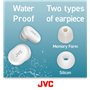 JVC Bouchons d'oreille pour réduction de bruit - Coussin d'air pour un ajustement confortable, Embouts à mémoire de forme taille