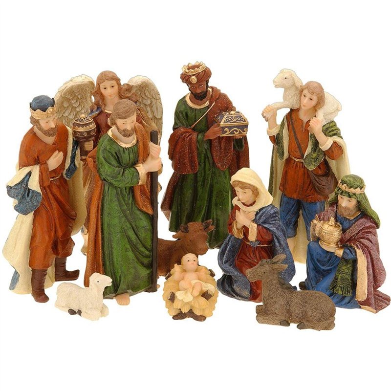 Générique 11 Figurines de Crèche de Noël - Nativité - Santons de Noël réalistes
