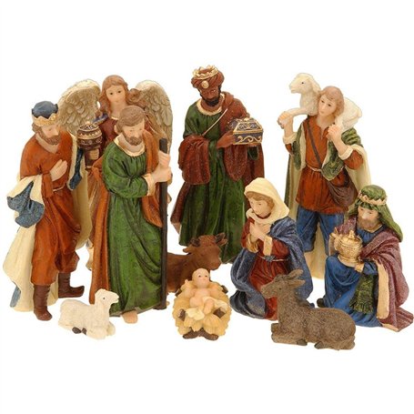 Générique 11 Figurines de Crèche de Noël - Nativité - Santons de Noël réalistes