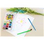 Aquarelles lavables pour enfants avec pinceau
