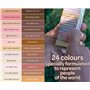 CRAYOLA Colours of the World - Kit de 24 crayons de cire, 24 feutres, 24 crayons multiculturels et 1 album
