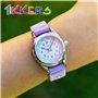 Tikkers Filles Analogique Quartz Montre avec Bracelet en Tissu TK0148