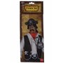 Smiffys Panoplie de pirate, noire, avec chapeau, gilet et ceinture