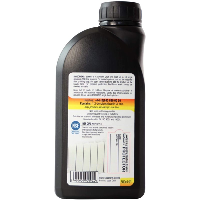 Image secondaire de CosWarm CW1 Inhibiteur & Protecteur de Chauffage Central | Traite 18 radiateurs | Liquide Protection Contre l'entartrage, Corros