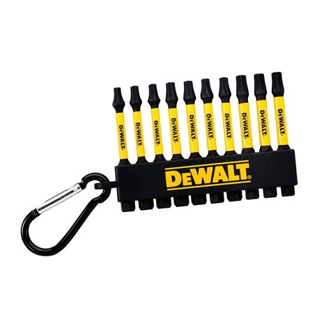 DEWALT DT7275-QZ Lot de 10 anneaux de clés Torx Noir/jaune 9